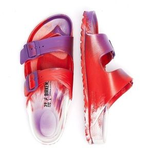 Birkenstock Arizona EVA size EU40/9 red and purple tie dye - pool shoes
